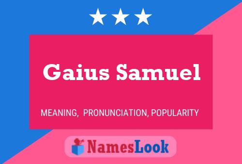 Póster del nombre Gaius Samuel