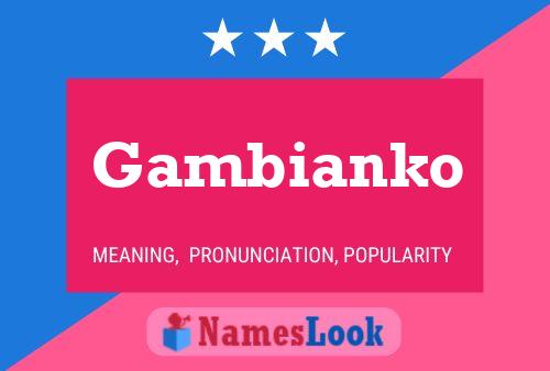 Póster del nombre Gambianko