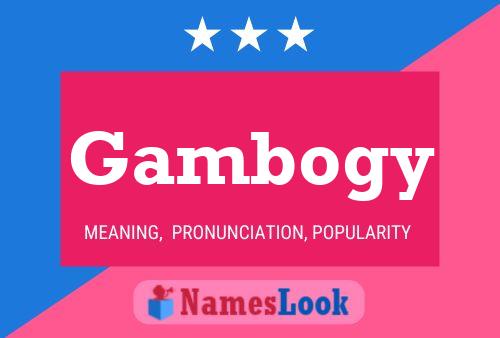 Póster del nombre Gambogy