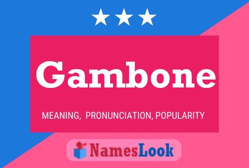 Póster del nombre Gambone