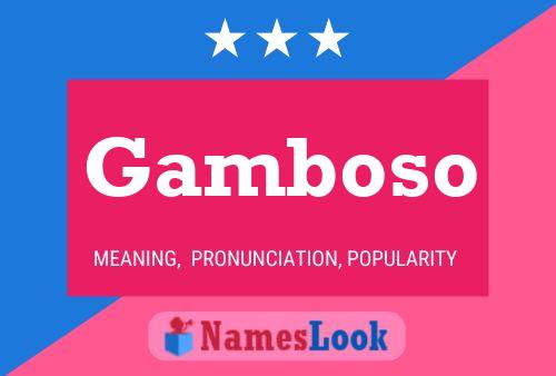 Póster del nombre Gamboso