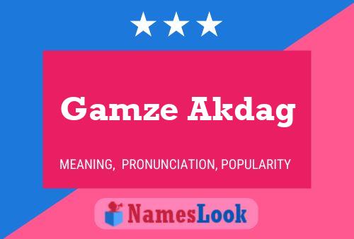 Póster del nombre Gamze Akdag