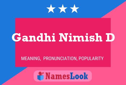 Póster del nombre Gandhi Nimish D