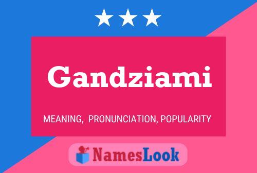 Póster del nombre Gandziami