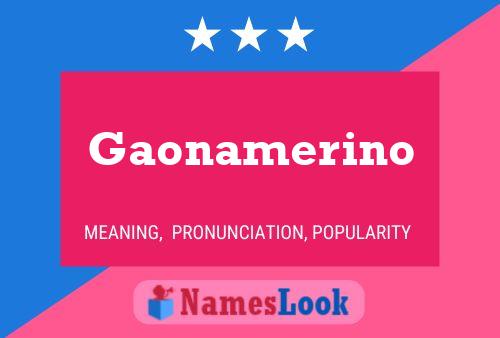 Póster del nombre Gaonamerino