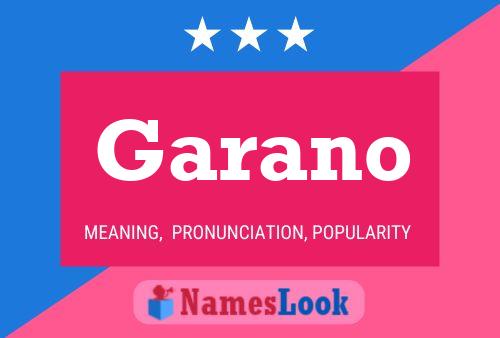 Póster del nombre Garano