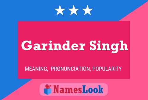 Póster del nombre Garinder Singh