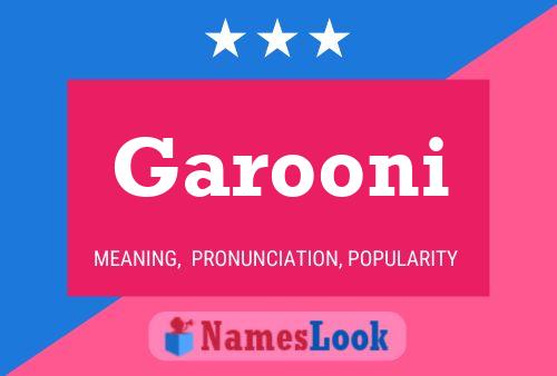 Póster del nombre Garooni