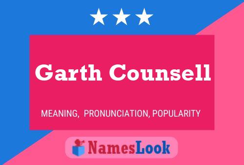 Póster del nombre Garth Counsell