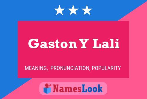 Póster del nombre Gaston Y Lali