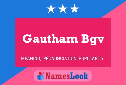 Póster del nombre Gautham Bgv