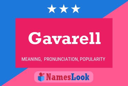 Póster del nombre Gavarell