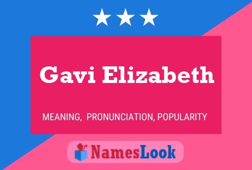 Póster del nombre Gavi Elizabeth