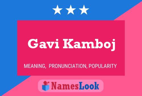 Póster del nombre Gavi Kamboj