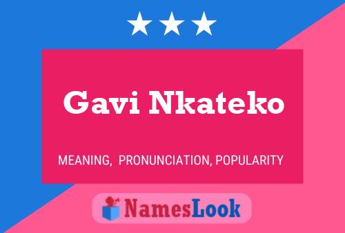 Póster del nombre Gavi Nkateko