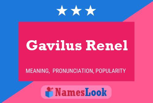 Póster del nombre Gavilus Renel