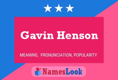 Póster del nombre Gavin Henson