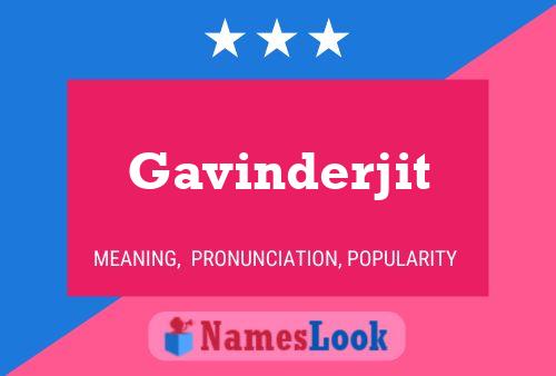 Póster del nombre Gavinderjit