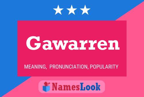 Póster del nombre Gawarren