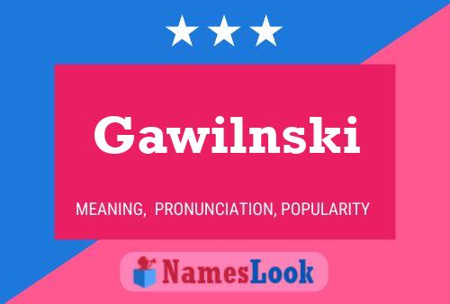 Póster del nombre Gawilnski