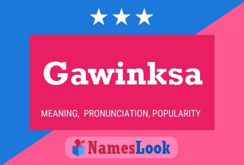 Póster del nombre Gawinksa