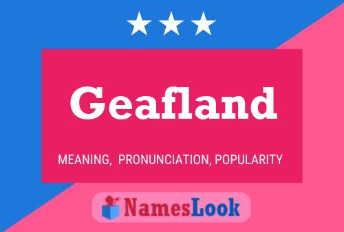 Póster del nombre Geafland