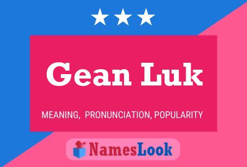 Póster del nombre Gean Luk