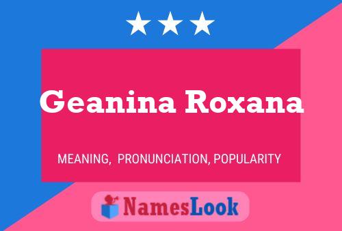 Póster del nombre Geanina Roxana