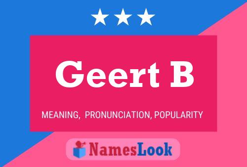 Póster del nombre Geert B