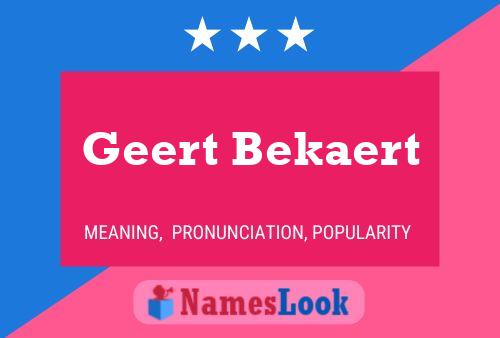 Póster del nombre Geert Bekaert