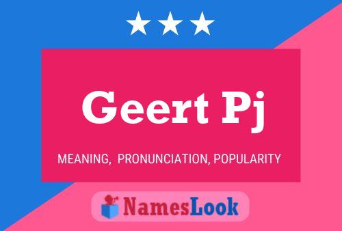 Póster del nombre Geert Pj