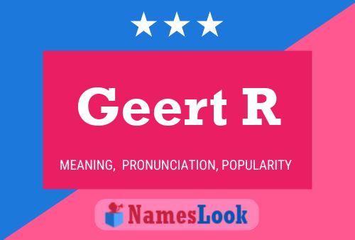 Póster del nombre Geert R