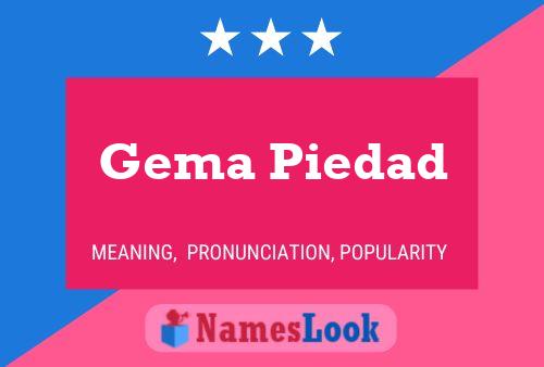 Póster del nombre Gema Piedad