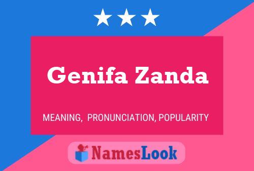 Póster del nombre Genifa Zanda