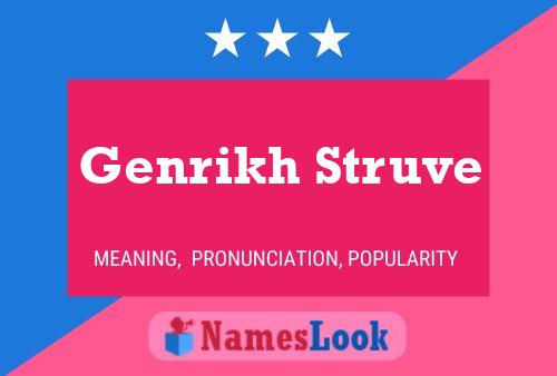 Póster del nombre Genrikh Struve