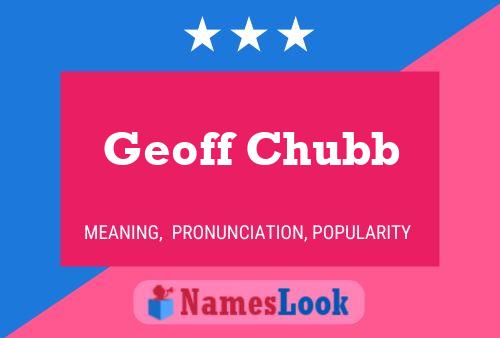 Póster del nombre Geoff Chubb