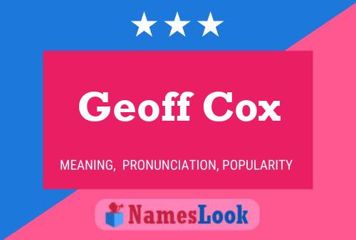 Póster del nombre Geoff Cox