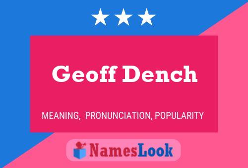 Póster del nombre Geoff Dench