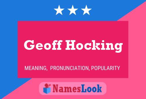 Póster del nombre Geoff Hocking