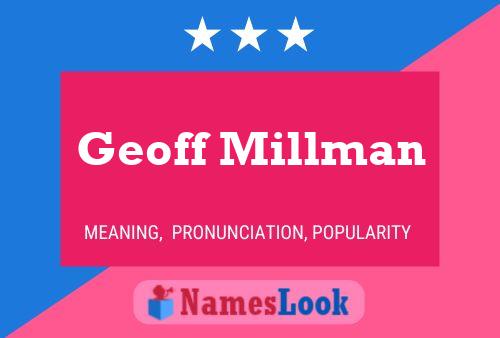 Póster del nombre Geoff Millman