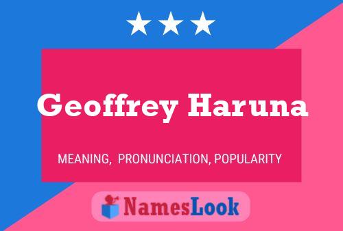 Póster del nombre Geoffrey Haruna