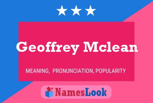 Póster del nombre Geoffrey Mclean