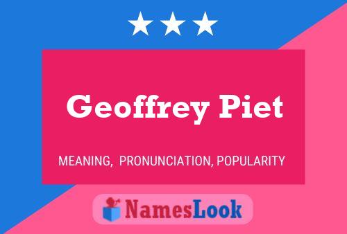 Póster del nombre Geoffrey Piet