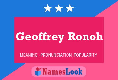 Póster del nombre Geoffrey Ronoh