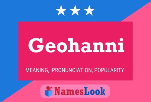 Póster del nombre Geohanni