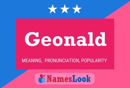 Póster del nombre Geonald