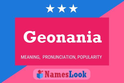 Póster del nombre Geonania