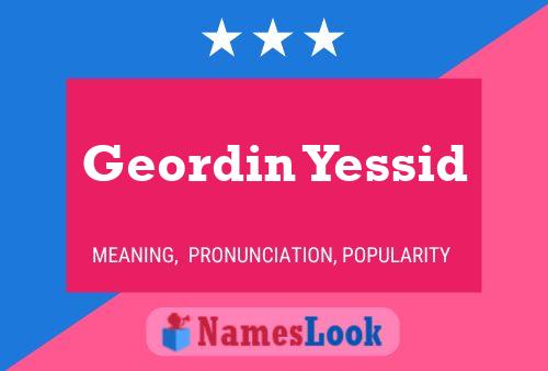 Póster del nombre Geordin Yessid