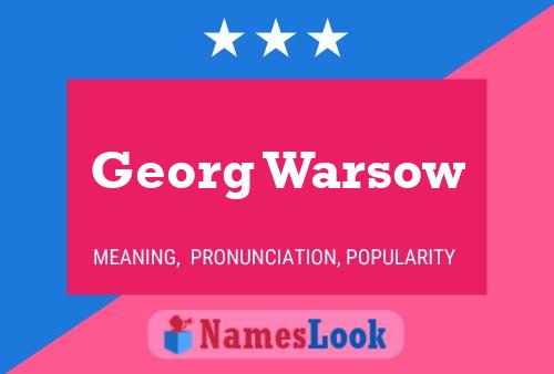 Póster del nombre Georg Warsow