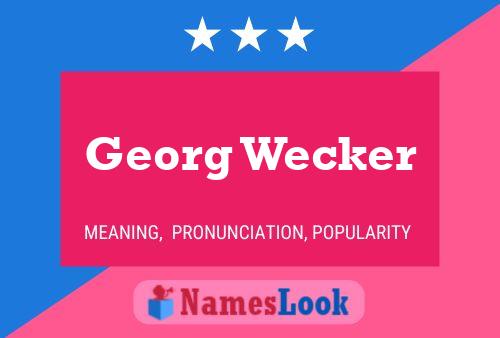 Póster del nombre Georg Wecker